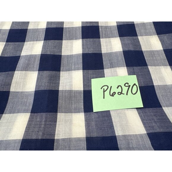 Blue & White Gingham Checkered Fabric - 1/2 yard x 58" Cotton for Sewing Crafts - Picture 5 of 5